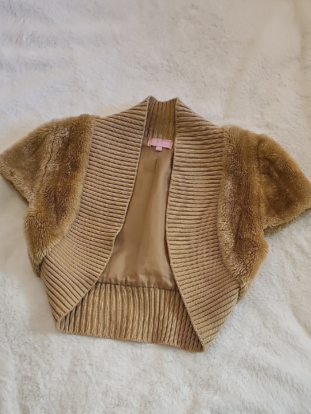 Vintage Faux Fur Crop Bolero